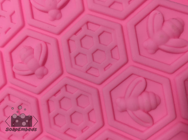 Honeybee/Honeycomb Multi Cavity Silicone Soap Mold