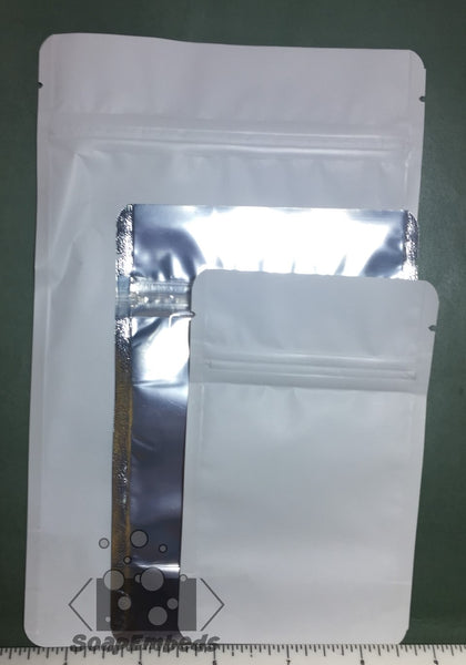 White/Clear Stand-Up Zipper Pouch - Small