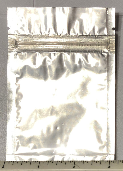Silver/Clear Stand-Up Zipper Pouch - Small