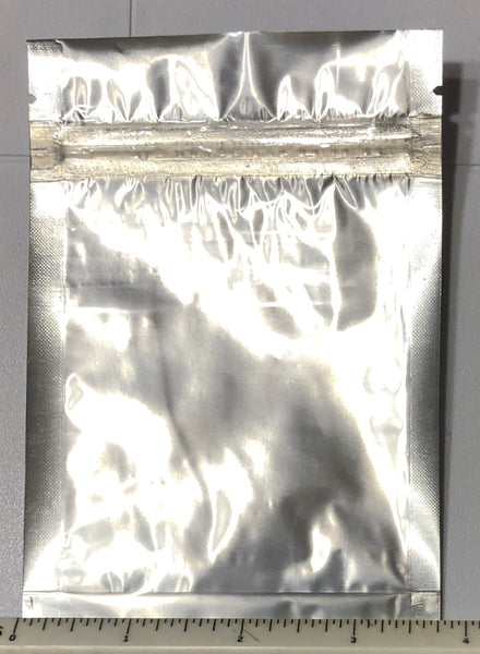 Silver/Clear Stand-Up Zipper Pouch - Medium