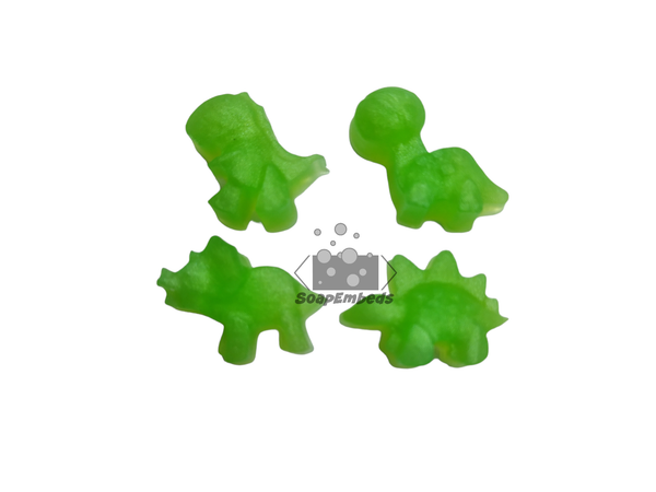 Dinosaur Mini (A) Soap Embeds Set of 4 - Unscented Soap Favors