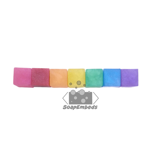 Cube Mini Soap Embeds - Rainbow Set