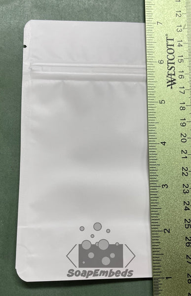 White/Clear Stand-Up Zipper Pouch - Medium