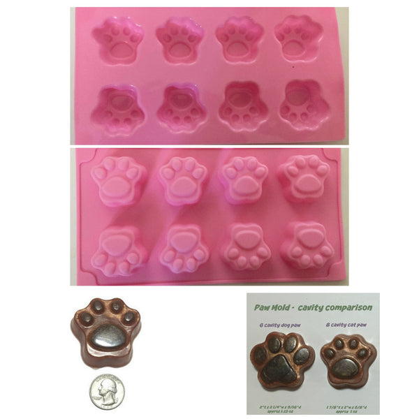 Cat Paw Small Silicone Soap Embed Mold